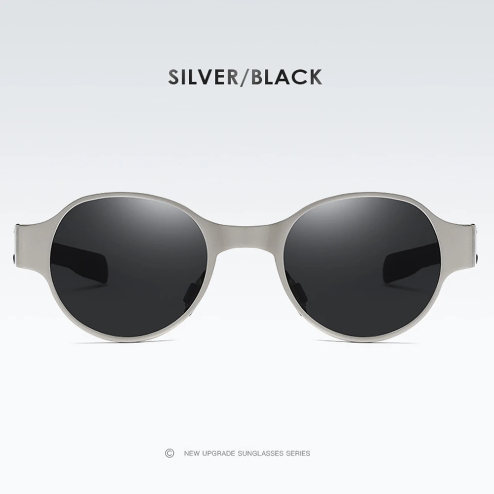 AL-MG круглые Tr90 удобные мужские и женские поляризованные зеркальные