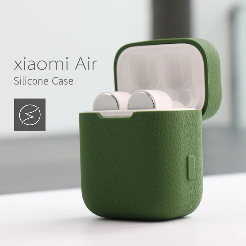 only Dark green case Силиконовый чехол для Xiaomi Airdots Pro чехол силиконовый чехол с карабином сумка с крючком для Air TWS беспроводная гарнитура зарядная коробка - Цвет: only Dark green case