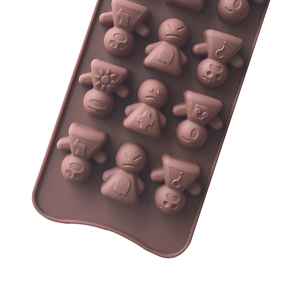 Bimbo Shape Silicone Mold With Expression For Sweets Baking Mini Cake Cupcake Chocolate Ice 12 Cavacities | Дом и сад