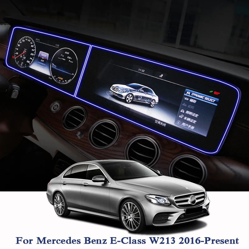 Автомобильный Стайлинг приборной панели пленка для Mersedes Benz E-Class W213- навигация gps закаленная пленка устойчивая к царапинам внутренняя наклейка