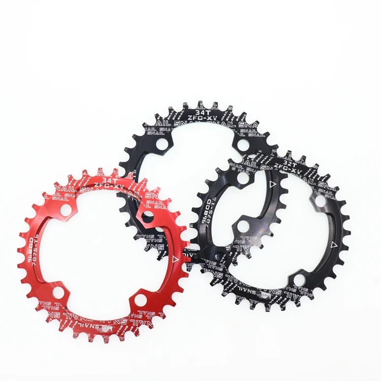 Улитка цепь 96 BCD круглый для shimano 32t 34t 36t 38t зуб один зуб пластина MTB горный велосипед 96BCD дорожный велосипед 32 34 36 38