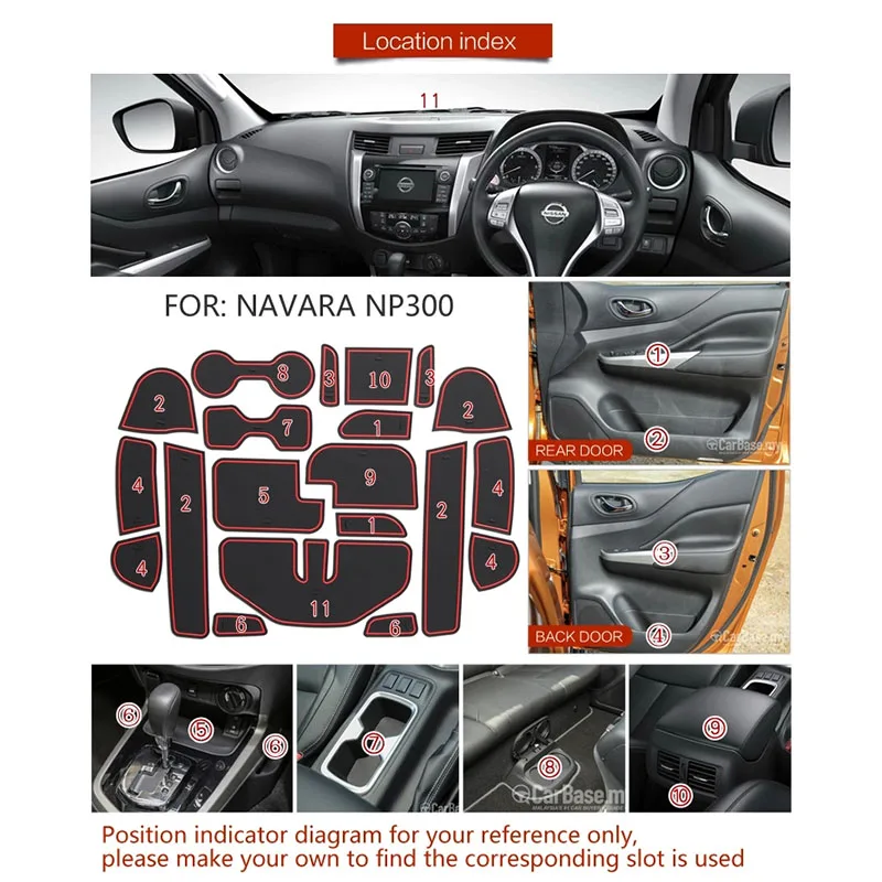 Новые двери слот мат для Navara D23 NP300 2015 2016 Межкомнатная дверь вырезанные накладки