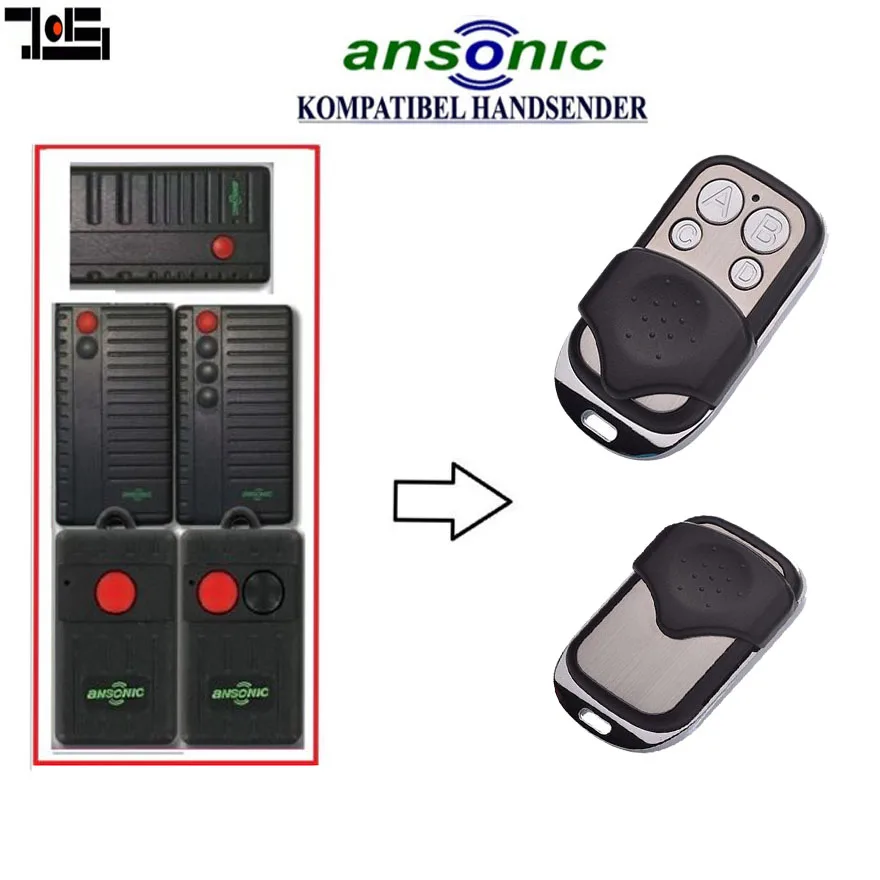 Пульт дистанционного управления гаражной дверью для Ansonic SF, 1 Mini/M, 2 Mini/M Дубликатор пульт дистанционного управления 433,92 МГц