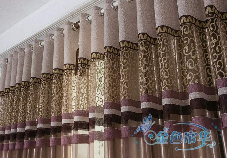 New arrival window screen curtain finished product luxury for living room embroidered tulle +blackout | Дом и сад