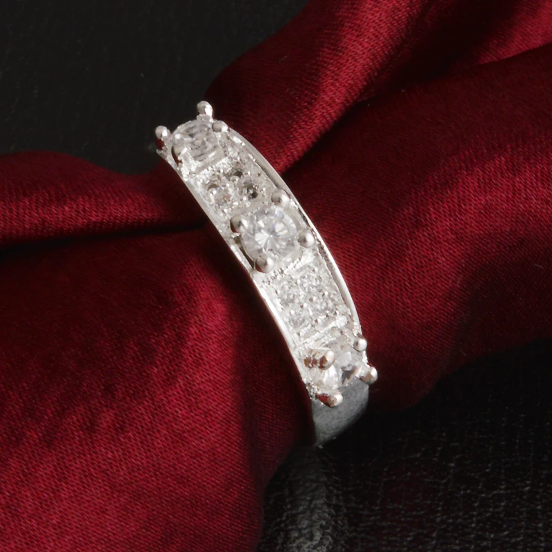 Drop shipping fashion women's jewelry 925 sterling silver white Crystal rings for women ring | Украшения и аксессуары