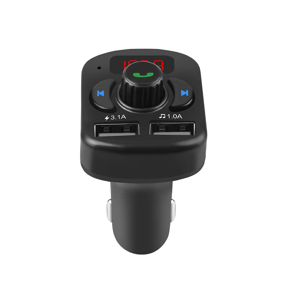 Автомобильный комплект fm передатчик 3.1A быстрое зарядное устройство USB Bluetooth 5 0