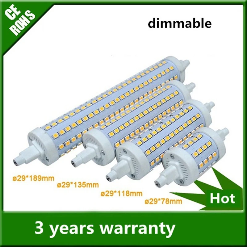 Регулируемая яркость 135 мм 14 Ватт LED R7S Свет Высокий люмен SMD2835 360 градусов замена