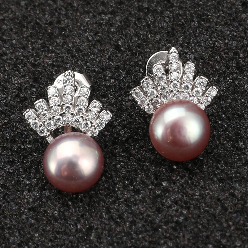 Shuangsheng Jewelry pearl earrings New Design Siver Multicolor Pearl Stud Earrings For Women 2018 Accessories Girl gift | Украшения и