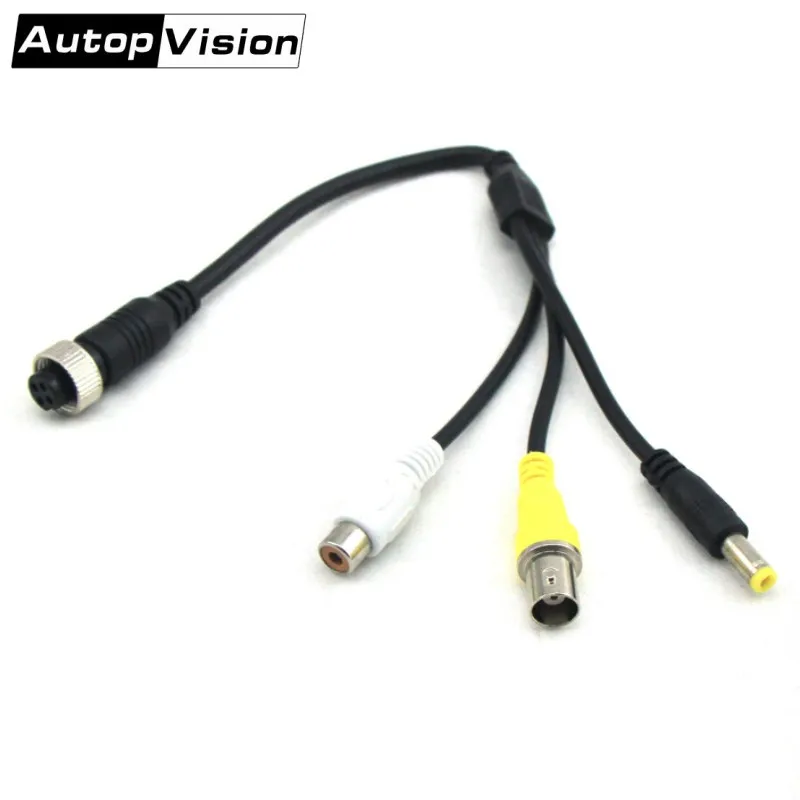10 шт./лот 4Pin к BNC/DC AV/DC Адаптерный кабель 4pin авиационная головка аудио/видео