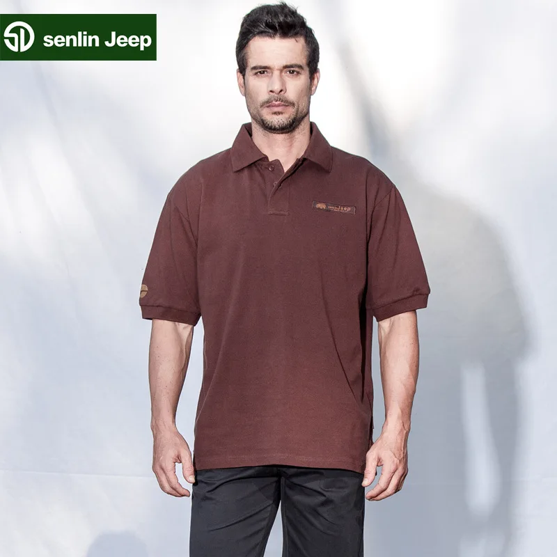 Senlin Jeep Brand New Men's Fashion Solid Polo Shirts Men Washed 100% Cotton Casual Tops Tee Shirt Male Camisa Masculina 8896 | Мужская