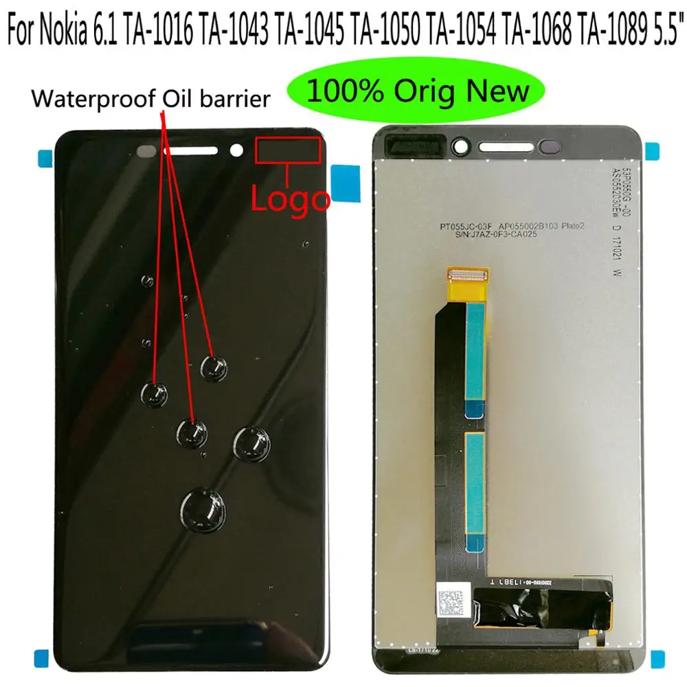 Фото Shyueda IPS 100% Оригинальная Новинка AAA + для Nokia 6,1 TA-1016 TA-1043 TA-1045 TA-1050 TA-1054 TA-1068 TA-1089 сенсорный ЖК-дисплей №1
