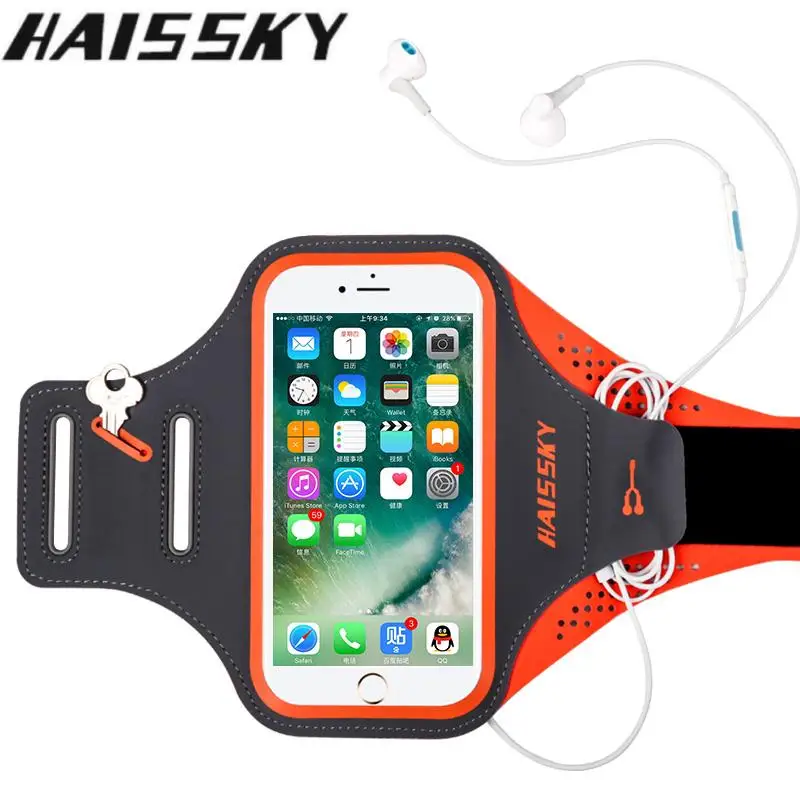 Haissky спортивный чехол для телефона с ручным держателем мобильного Brassard iPhone X XR XS Max