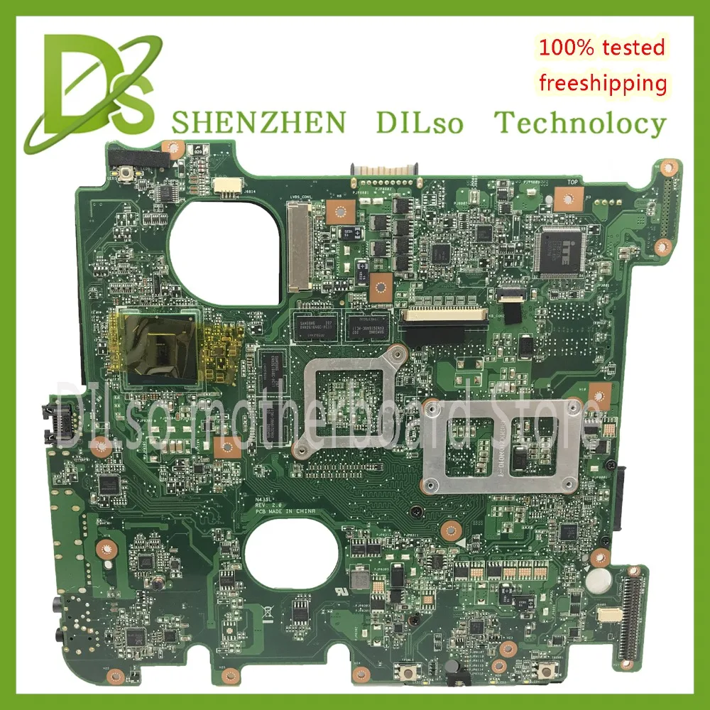 KEFU N43SM материнская плата для ASUS N43S N43 N43SL N43SV HM65 Материнская ноутбука GT630M тестовая