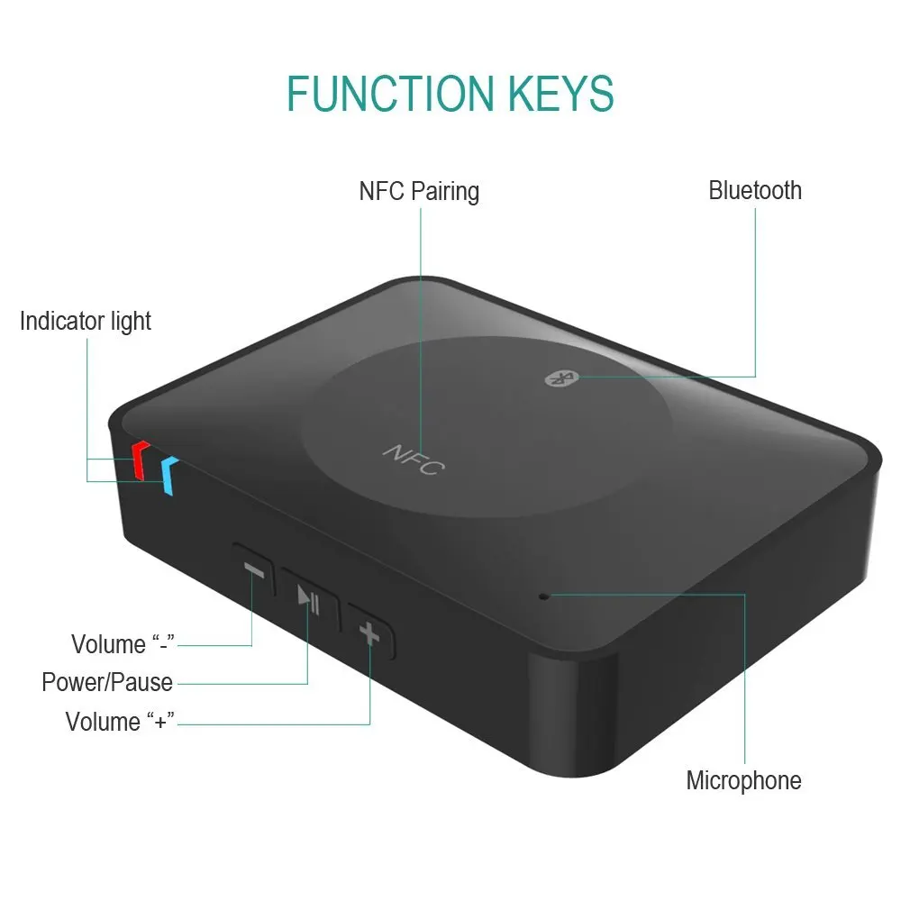 GIEFTU NFC Bluetooth аудио приемник беспроводной адаптер мм 3 5 мм/RCA стерео выход для