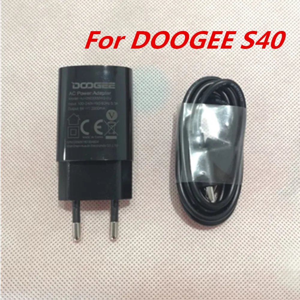 Оригинальный адаптер питания для DOOGEE S40 5 В ЕС быстрая доставка кабель Micro USB