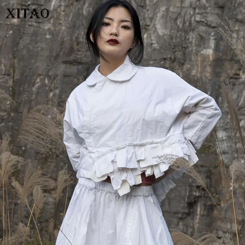 [XITAO] корейская мода новинка Женский пуловер весна-лето 2019 воротник Питер Пэн