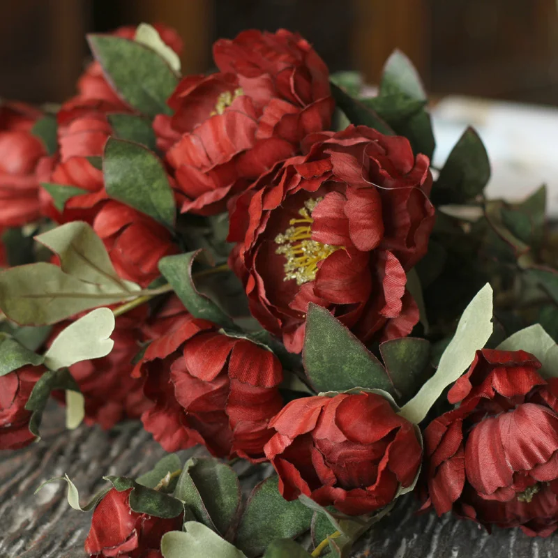 Высококачественные шелковые цветы винтажные ностальгические искусственные