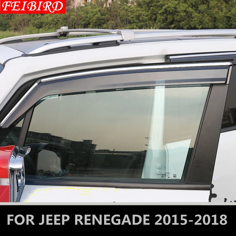 Оконные козырьки навесы ветровой дождь дефлекторы аксессуары для Jeep Renegade 2015 2016