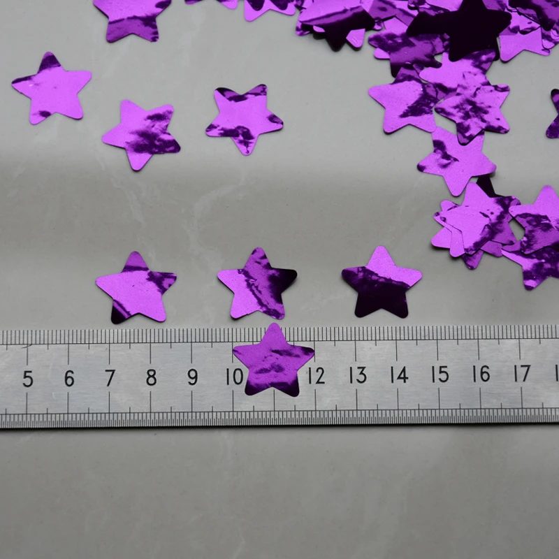 

Purple Star Foil Confetti Shredded Foil Sequins 200g per bag confetti for balloon Wedding Birthday Party Outdoor Bar Stage Decor
