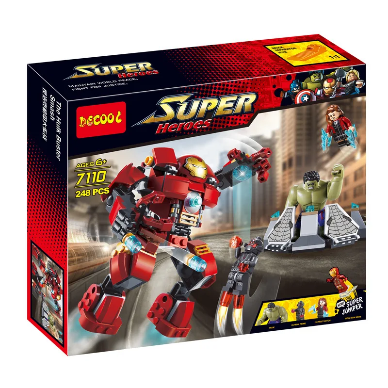 Marvel Super Heroes Мстители строительный блок совместим с Legoe Ultron фигурами Железный