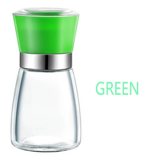 GREEN Кухонные шлифовальные бутылки инструменты соль мельница для перца шейкер контейнер для специй Приправа Контейнер Для Приправ Держатель - Цвет: GREEN