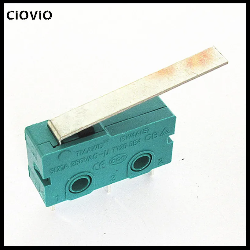 CIOVIO 50 шт. 5A 250 в микро переключатель KW12 C длина ручки 28 мм 3 контактный концевой