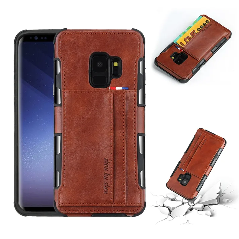 Чехол OUJINUO из искусственной кожи для Samsung Galaxy Note 9 S8 S9 Plus чехол с держателем карт