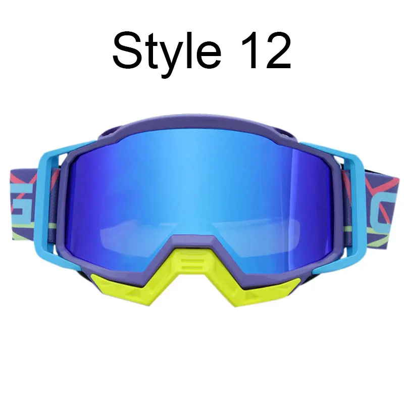 Goggles Glasses 12 Nuoxintr MX очки для мотокросса шлем мотоциклетные очки маска ATV Dirt Bike мото Лыжный спорт на открытом воздухе гоночный скутер - Цвет: Goggles Glasses 12