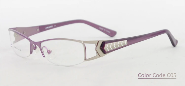 Мужские и женские новые модные металлические полуоправы оправы для очков Oculos De Grau очки степень - Цвет оправы: C05