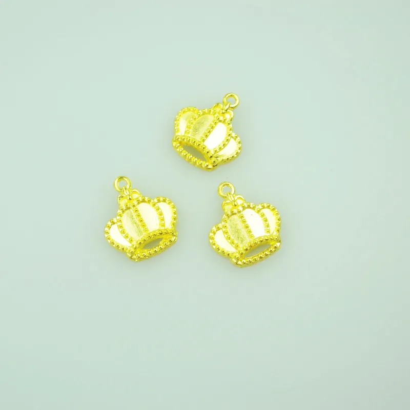 Модные подвески в виде королевской короны из сплава золотого цвета 25 шт./лот