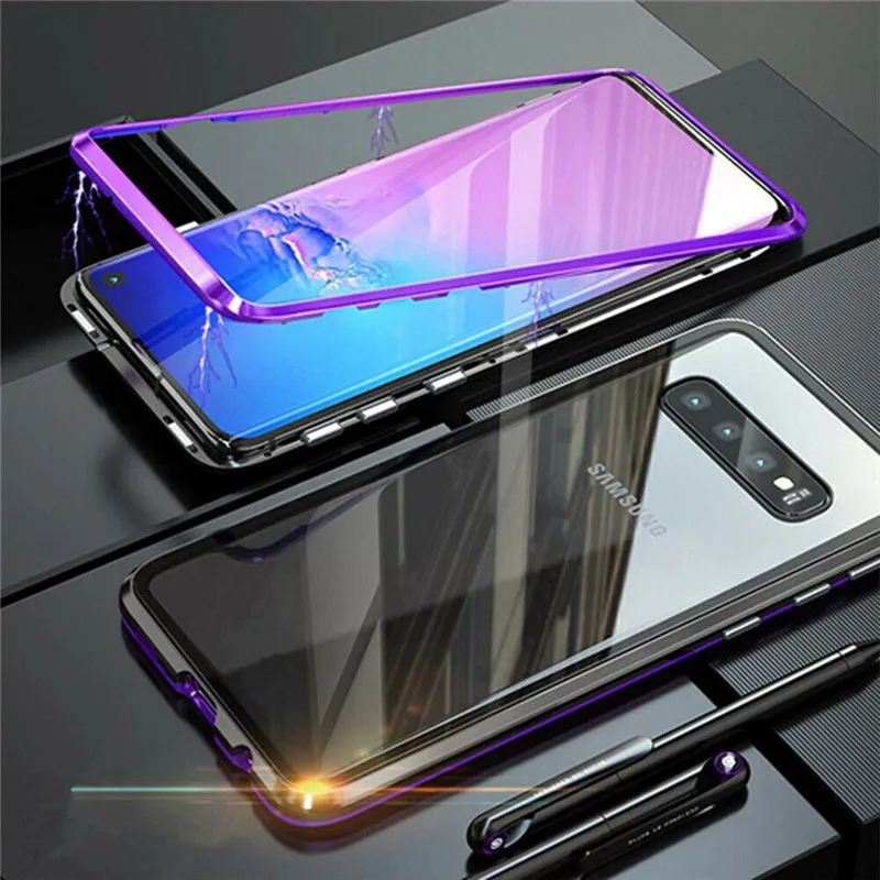 Роскошный металлический каркас чехол для телефона Магнитный для samsung Galaxy S9 S8 Plus чехол для samsung Note 8 Note 9 чехол