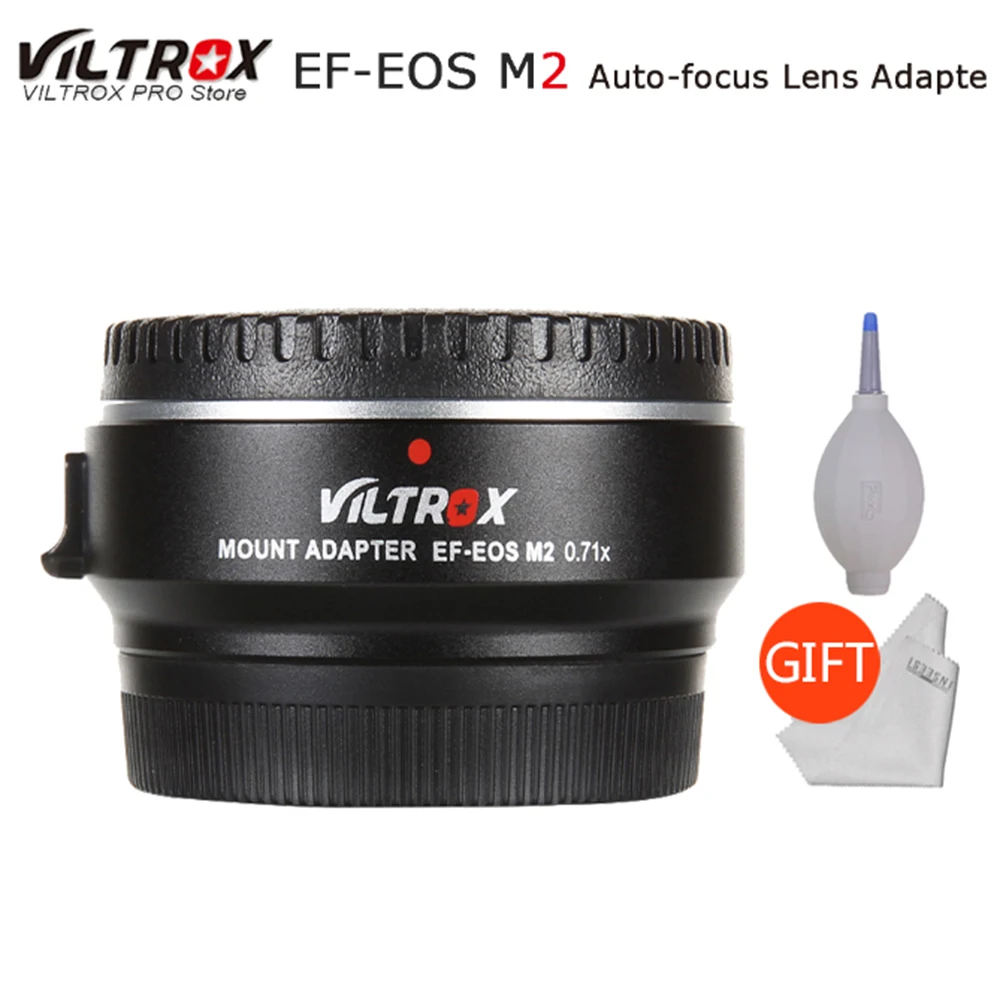 Viltrox EF EOS M2 AF Автофокус EXIF 0.71X уменьшающие адаптеры для объективов фотографических