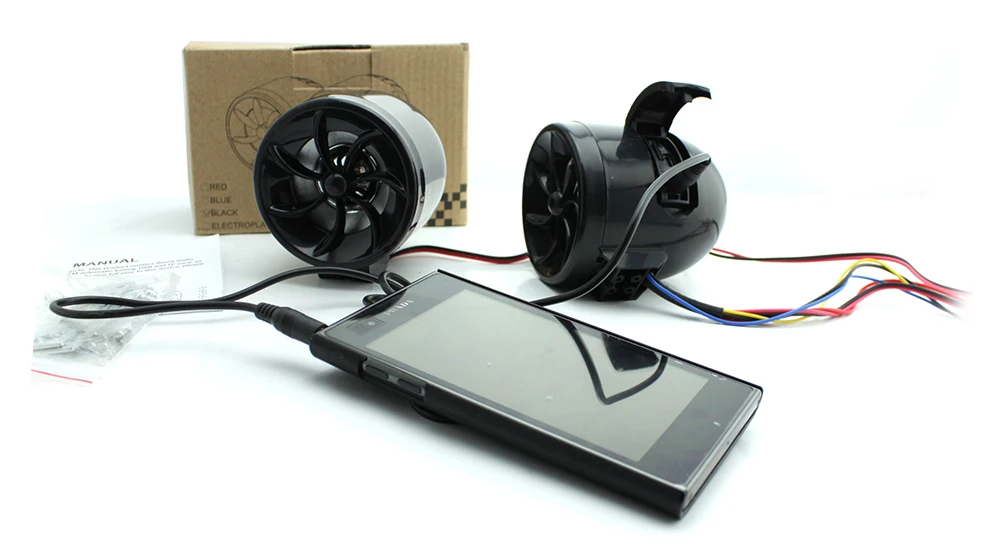 Звуковая колонка для мотоцикла музыкальный mp3 плеер с сигнализацией TF картой USB FM