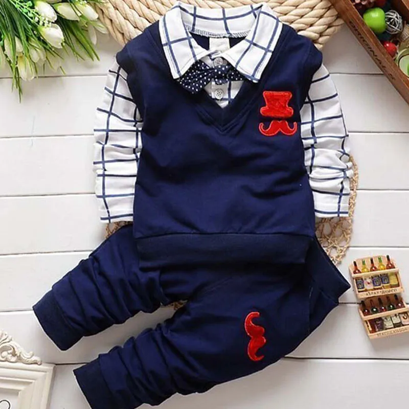 2019 Autumn Boys Clothes Set Cotton 2 Pieces Kids Jackets Baby Boy Long Pants Winter Children Sets for | Детская одежда и обувь