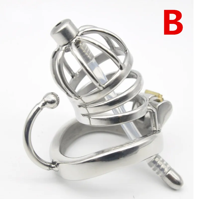 Малая клетка верности для мужчин из нержавеющей стали с дуговыми кольцами