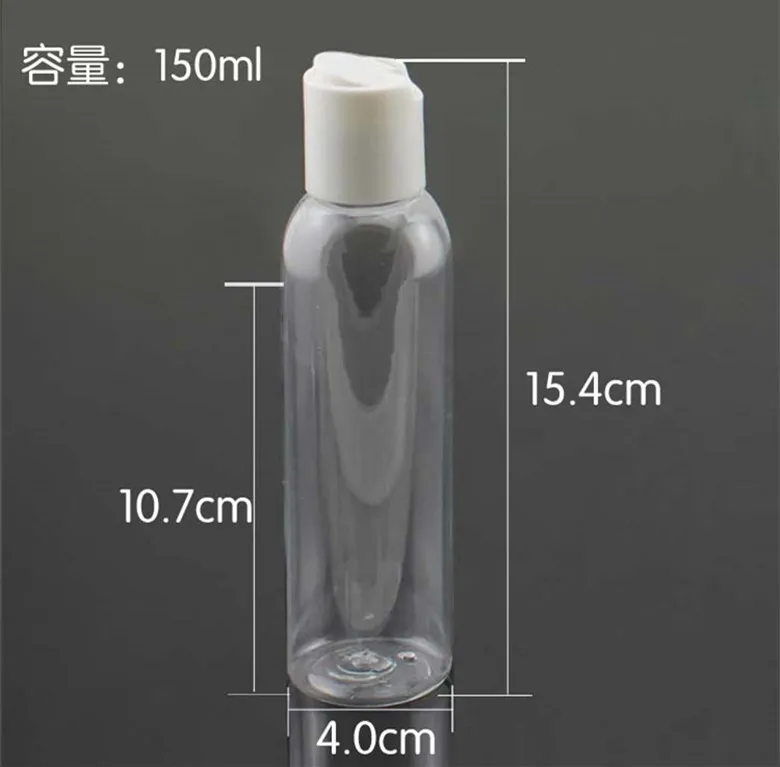 

30pcs/lot 150ml plastic empty bottles with press cap (Disc top cap ),bottle for lotion shampoo cosmetic packaging