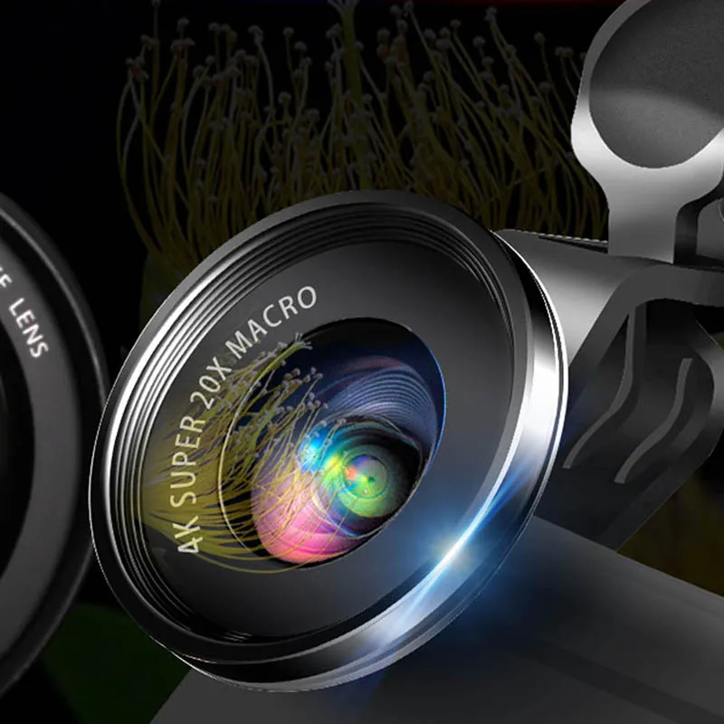 Мини 4K HD супер 20X микро объектив для телефона широкоугольный камеры смартфона