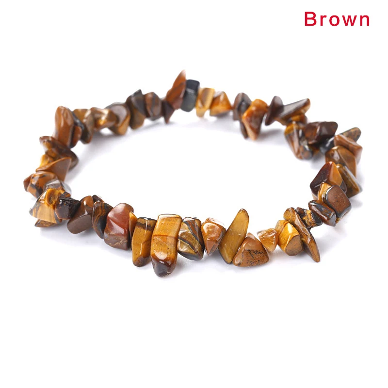 

Hot Natural Stone Chip Beads Stretchy Bracelet Ethnic Style Colored Stone Bracelet MSK66
