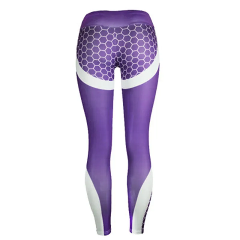 purple waist 10 цветов, спортивные Леггинсы для фитнеса, женские сетчатые леггинсы с высокой талией, женские леггинсы для тренировок, йоги, штаны с эффектом пуш-ап, эластичные обтягивающие штаны - Цвет: purple waist