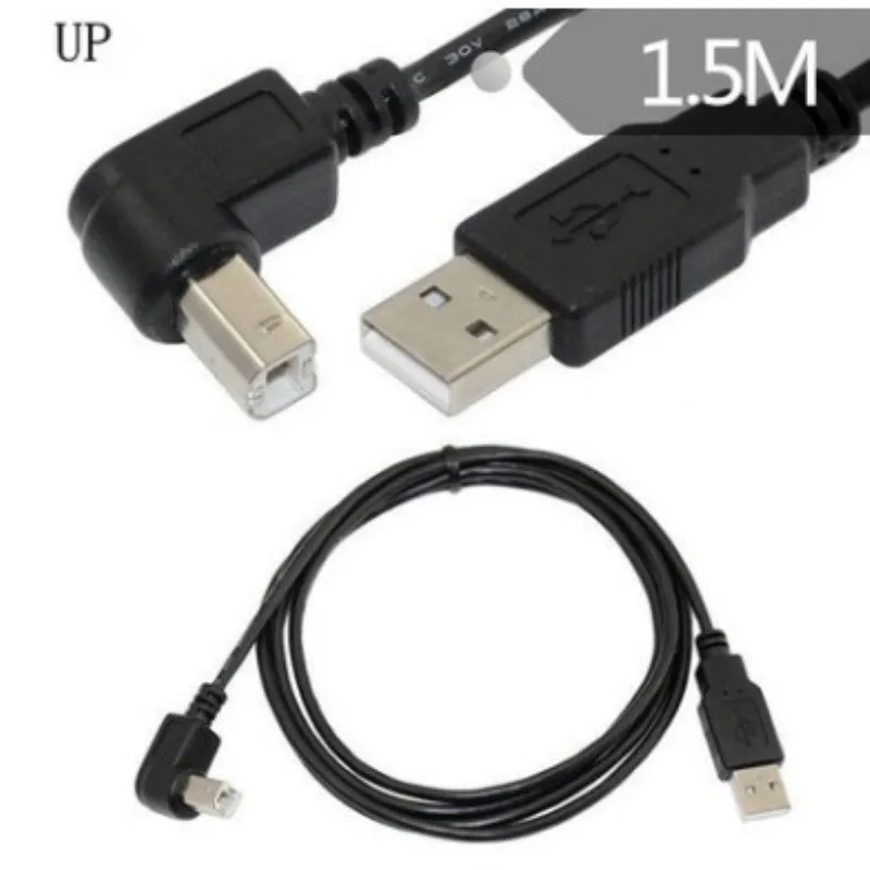 Вверх вниз вправо влево Угловой 90 градусов USB 2 0 мужчина к B Мужской кабель для Brother
