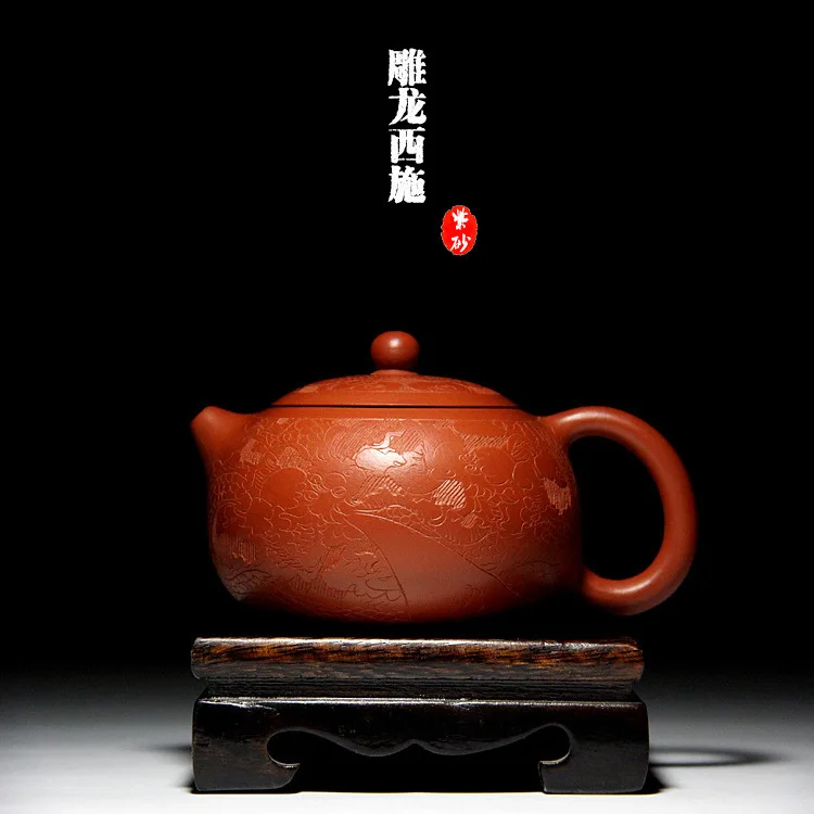 

Manufacturers selling yixing recommended teacher pure manual panlong xi shi zisha teapot tea set gift wholesale