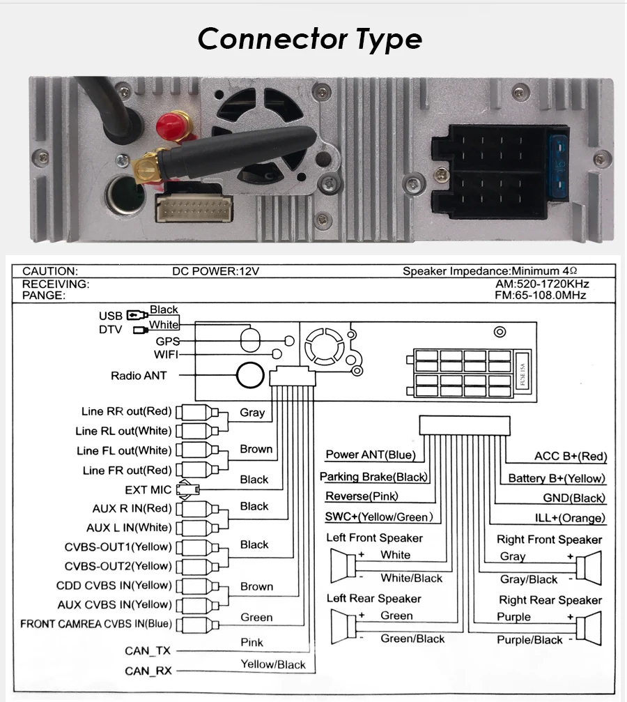Универсальный 1 din Android 9 0 четырехъядерный CarDVDplayer GPS 4GWifi BT Радио 2 Гб RAM 32 ROM 4G SIM LTE