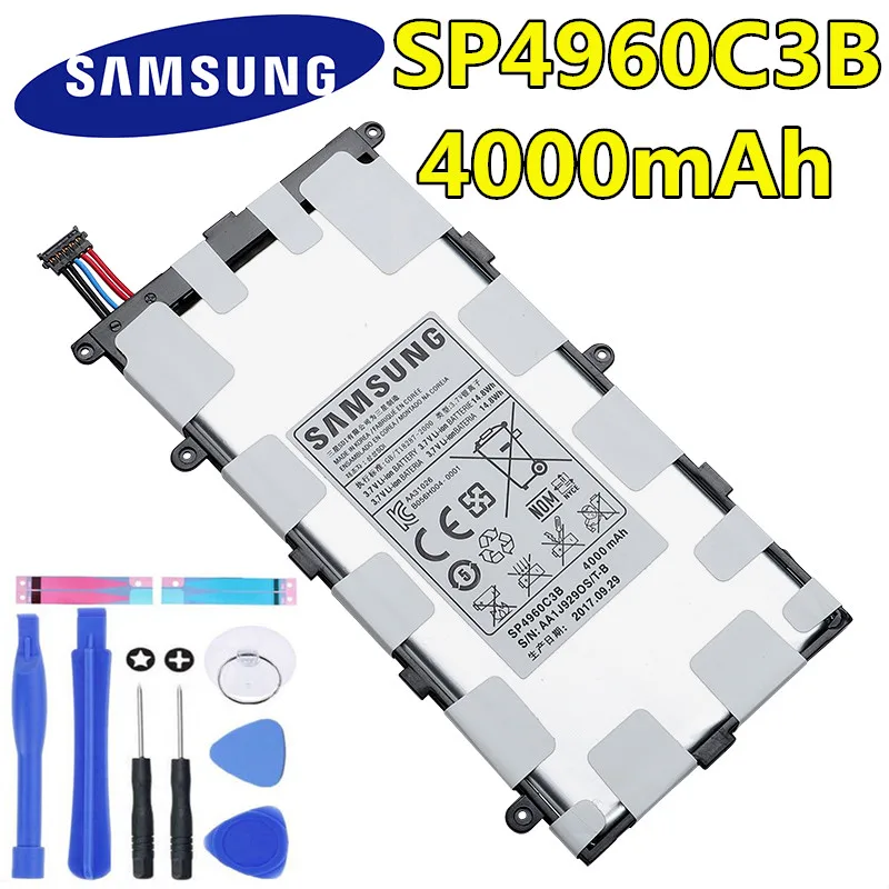 Samsung SP4960C3B для samsung Galaxy Tab 7 0 Plus P3110 P3100 P6200 P6210 оригинальная замена планшет Батарея 4000