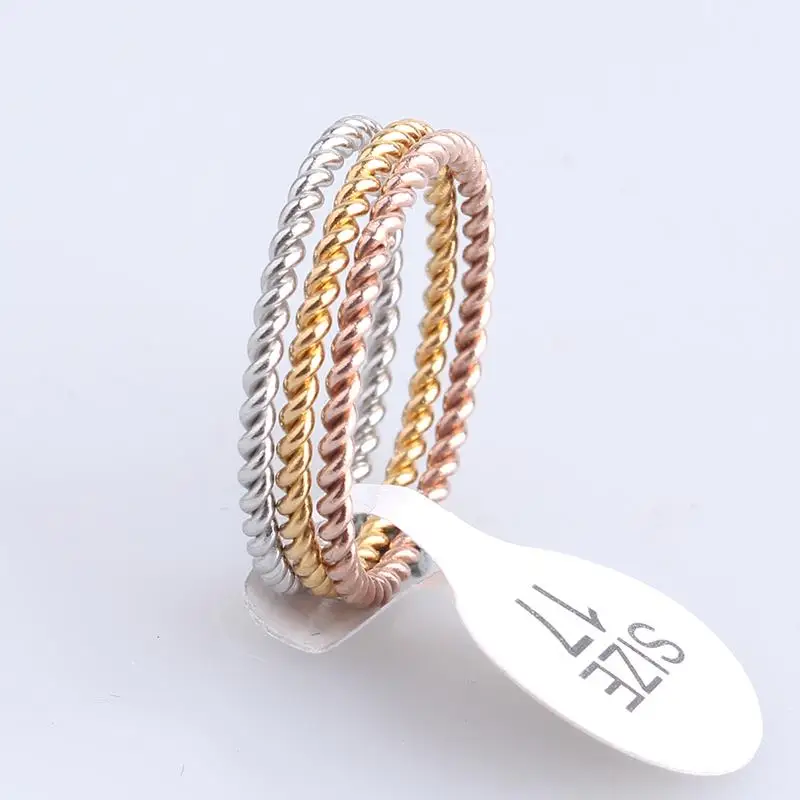 Модные кольца SlimThree с цветами из пеньки 316L нержавеющей стали для мужчин и женщин