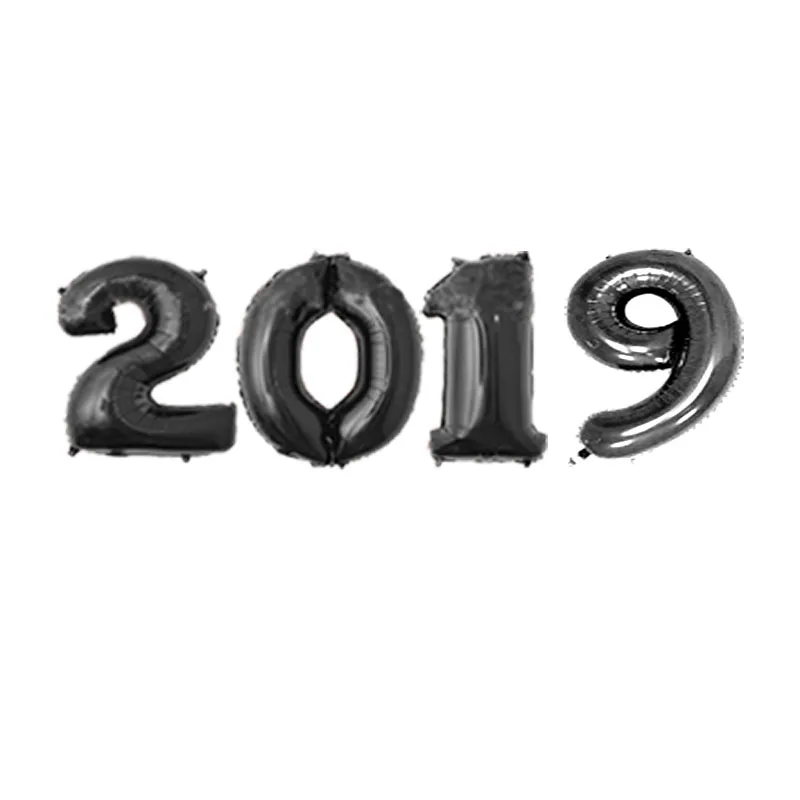 4 шт. 32 дюйма 2019 цифр фольгированные шары цифра воздушные новогодние