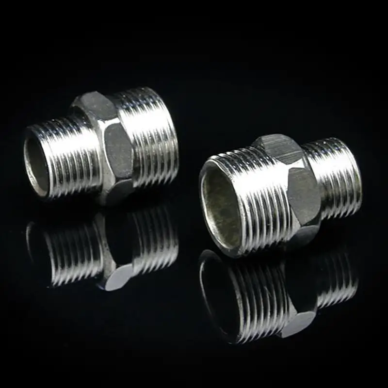 1/2 &quotдо 1/2&quot BSP Мужская резьба толстый равный фитинг трубы 201 нержавеющая сталь