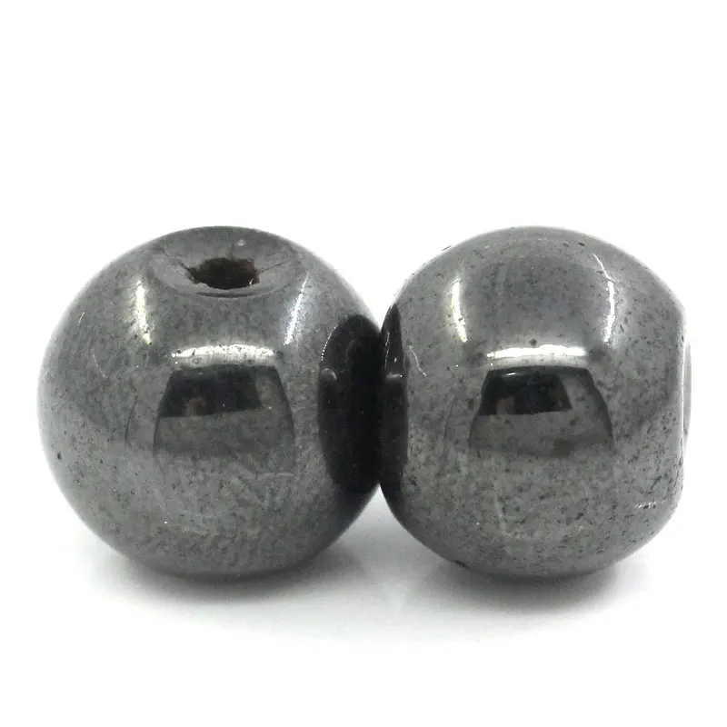 DoreenBeads 30 шт. круглые магнитные гематитовые разделительные бусины диаметром 8 мм