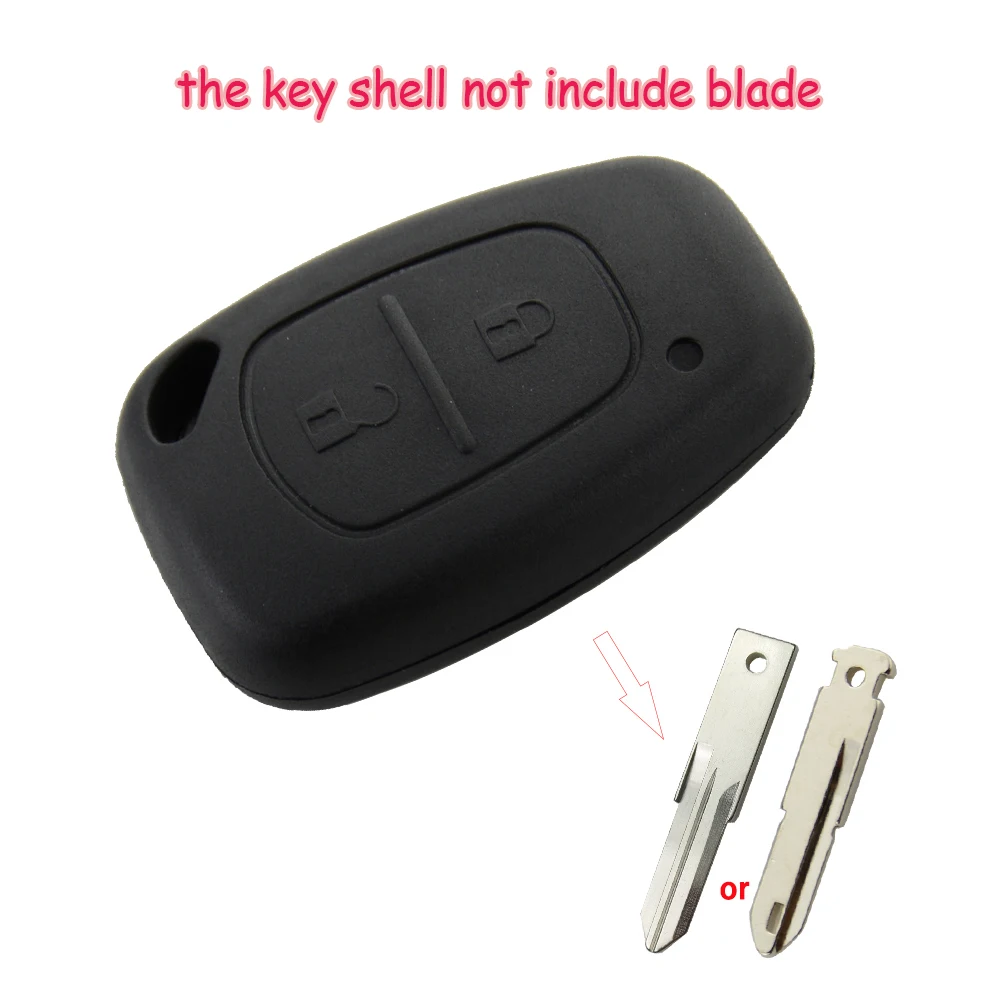 Чехол для автомобильного ключа OkeyTech с 2 кнопками подходит VAC102/NE73 Blade Renault Trafic Master