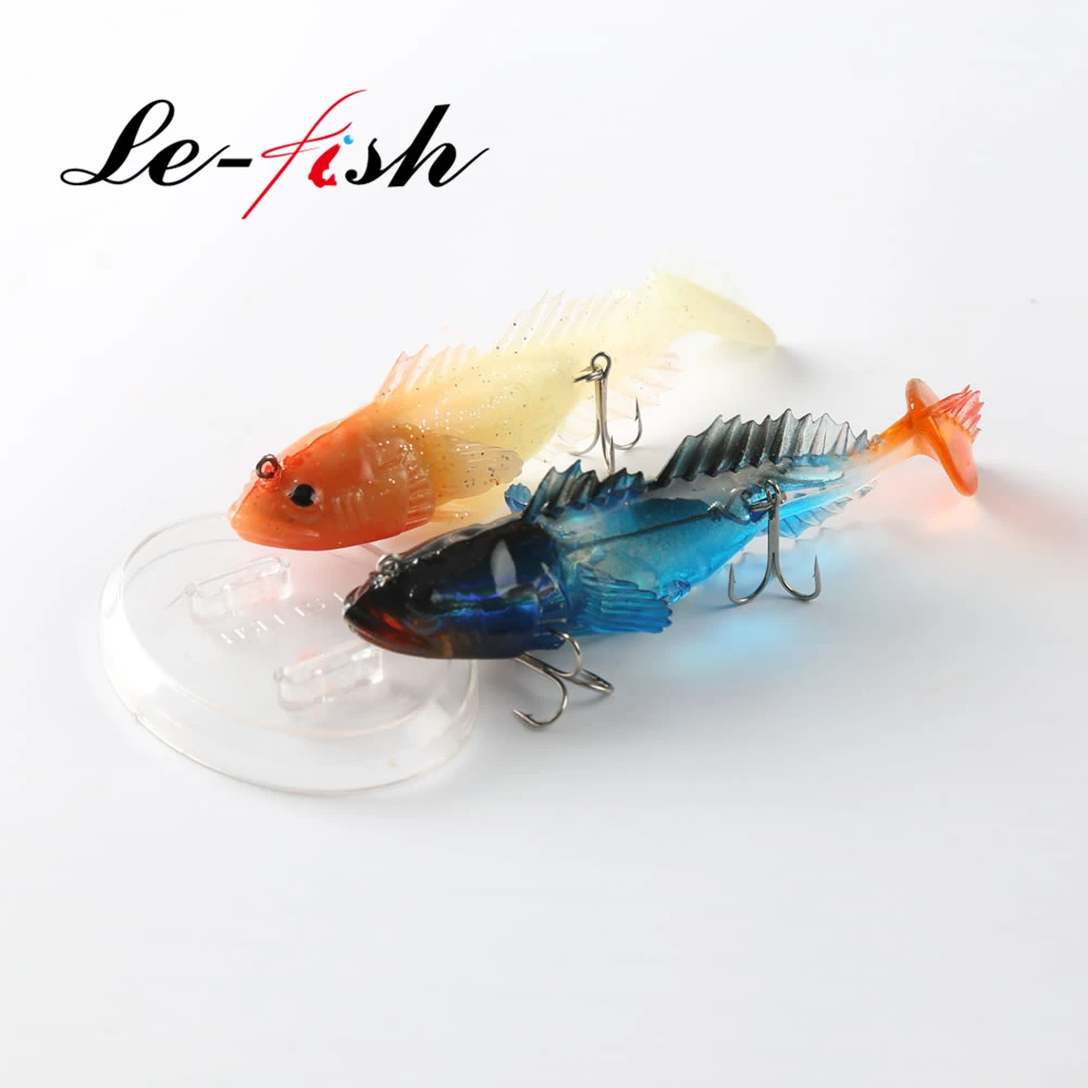 Le Fish 2 шт. пакет мягкая свинцовая рыболовная приманка 11 см 40 г поддельные