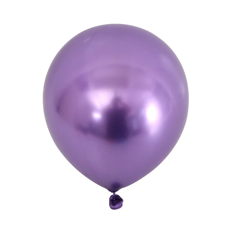 10pcs purple 10 шт 10-дюймовые латексные шары хром металлик темно-зеленый Светящийся синий шар для дня рождения свадьбы украшение дома поставка - Цвет: 10pcs purple